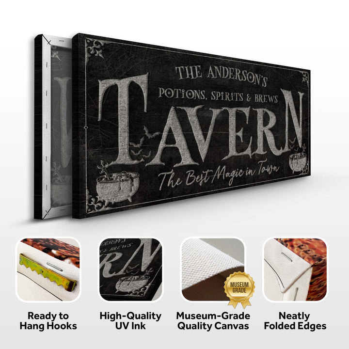 Potions, Spirits & Brews Tavern Halloween Sign