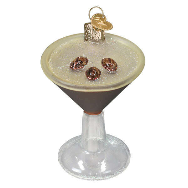 Old World Christmas Espresso Martini Blown Glass Ornament