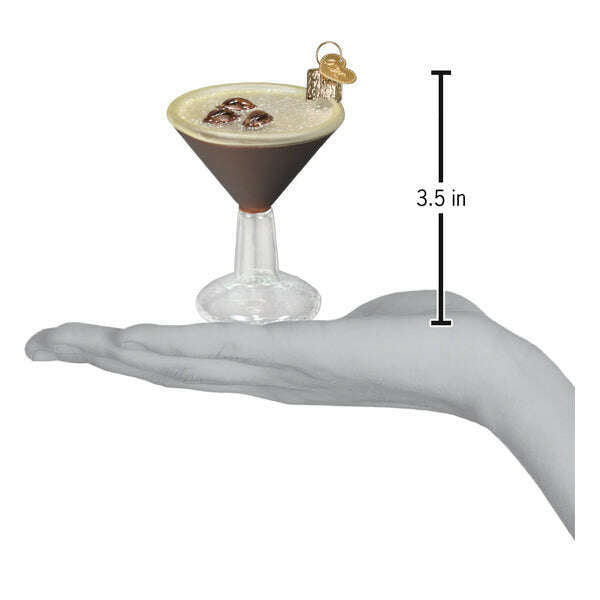 Old World Christmas Espresso Martini Blown Glass Ornament