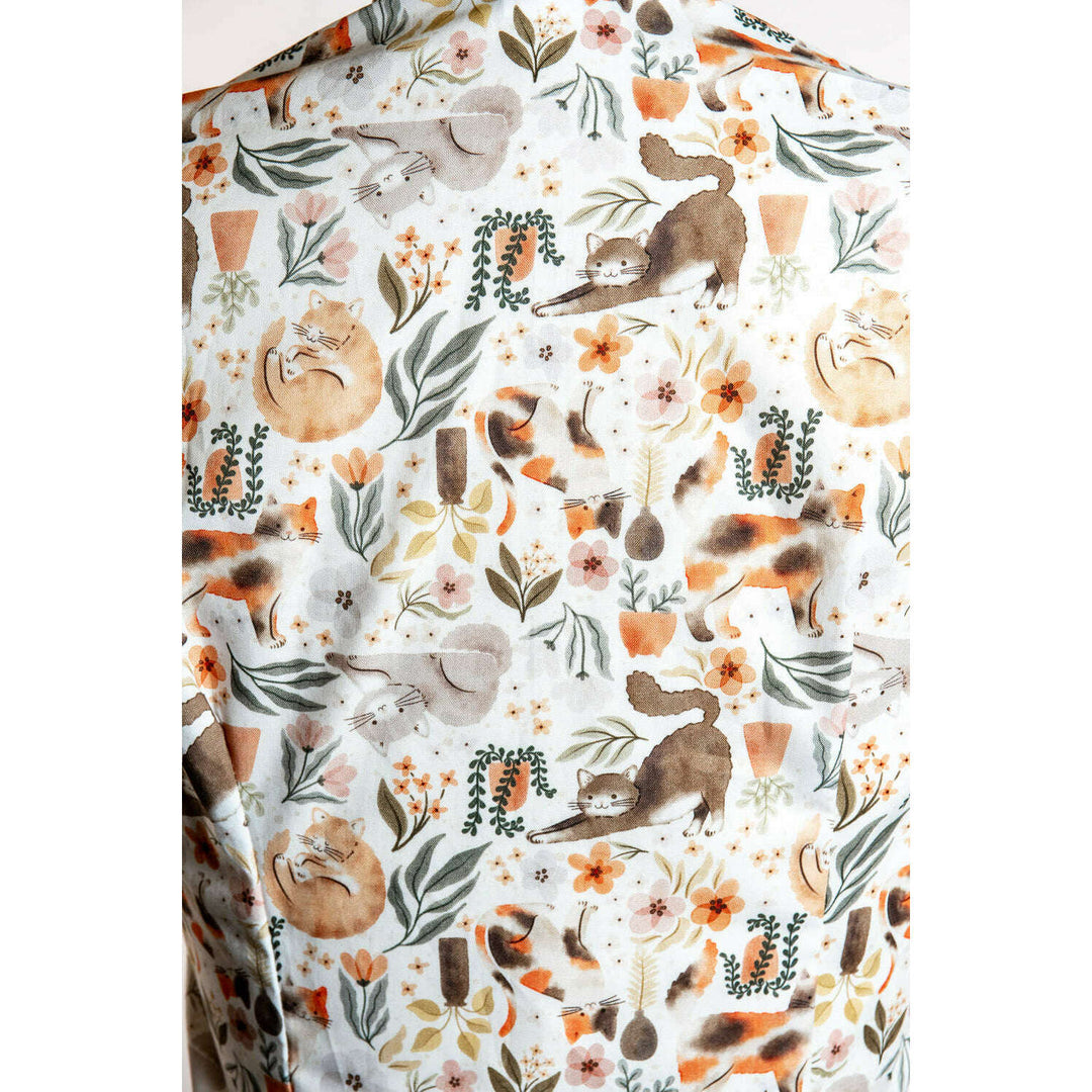 Estelle Blouse - Here Kitty Kitty, Ivory