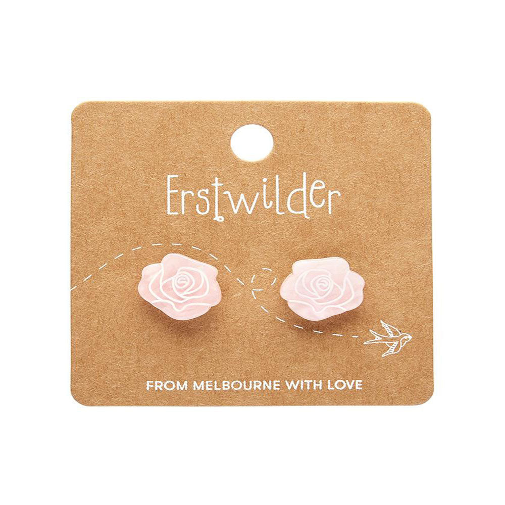 Eternal Rose Stud Earrings - Light Pink (3 Pack) by Erstwilder image 1
