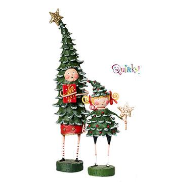 Evergreen Set of 2 Figurines by Lori Mitchell - Quirks!