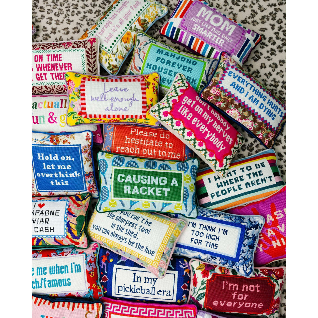 Everything Hurts Needlepoint Pillow