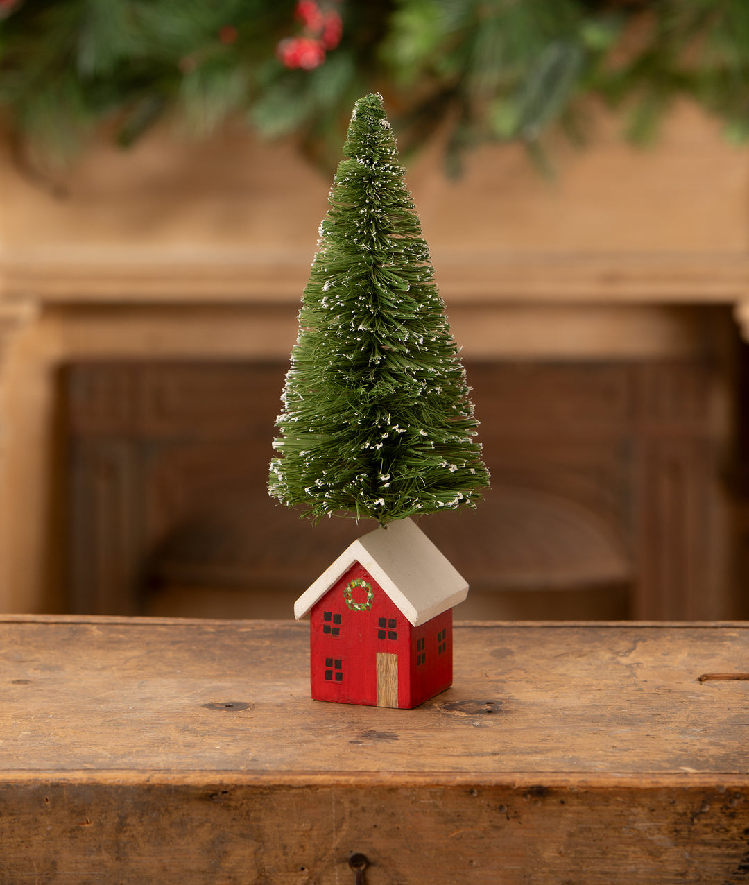 Red House Bottle Brush Tree by Bethany Lowe Designs, image 2