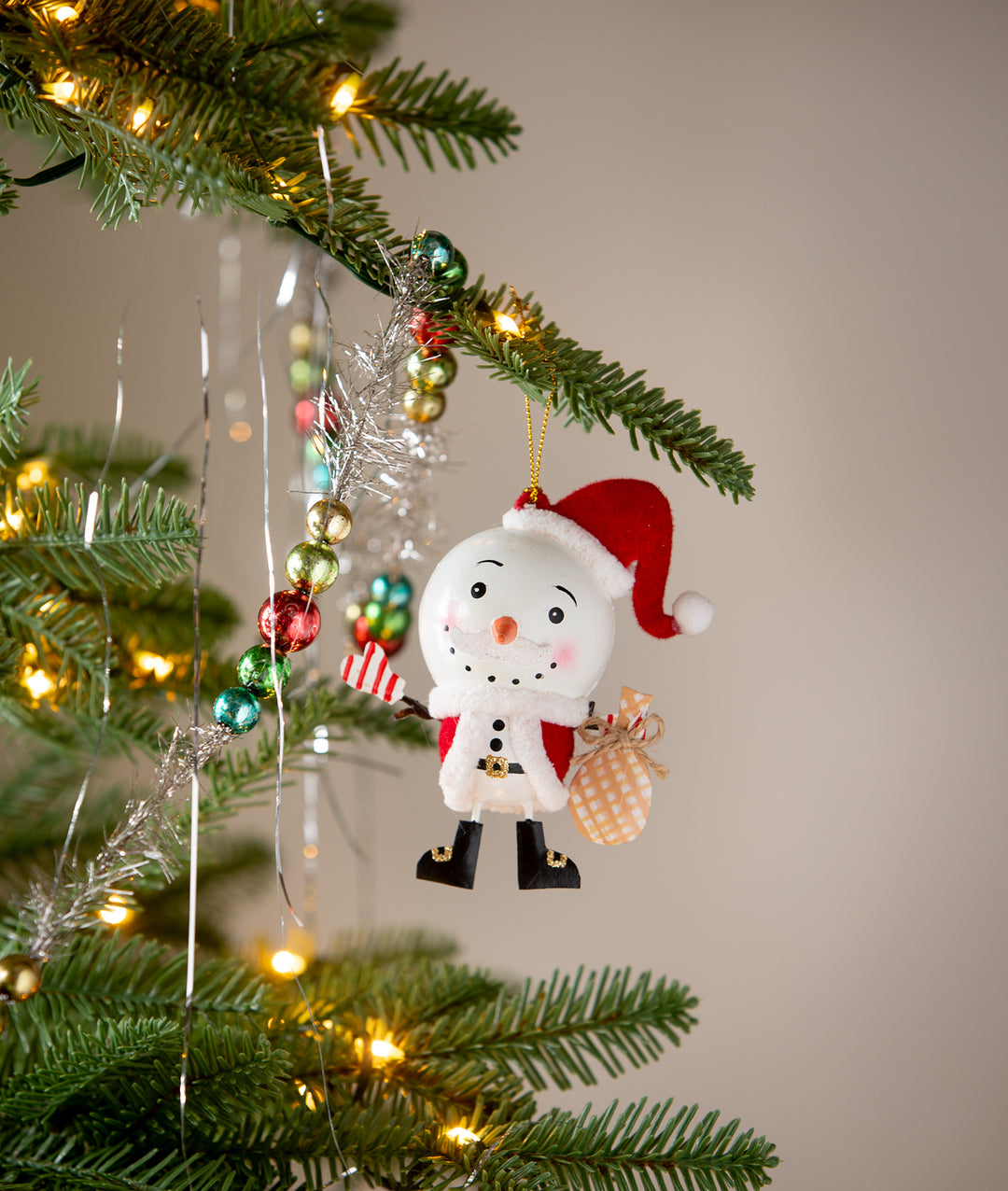 Snowman Santa Ornament by Bethany Lowe Designs, christmas decor