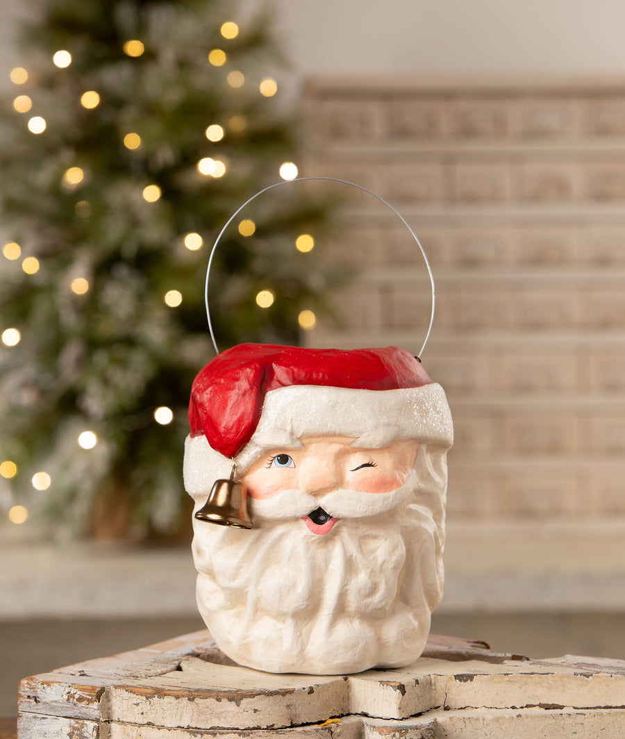 Tall Santa Bucket by Bethany Lowe Designs, christmas decor