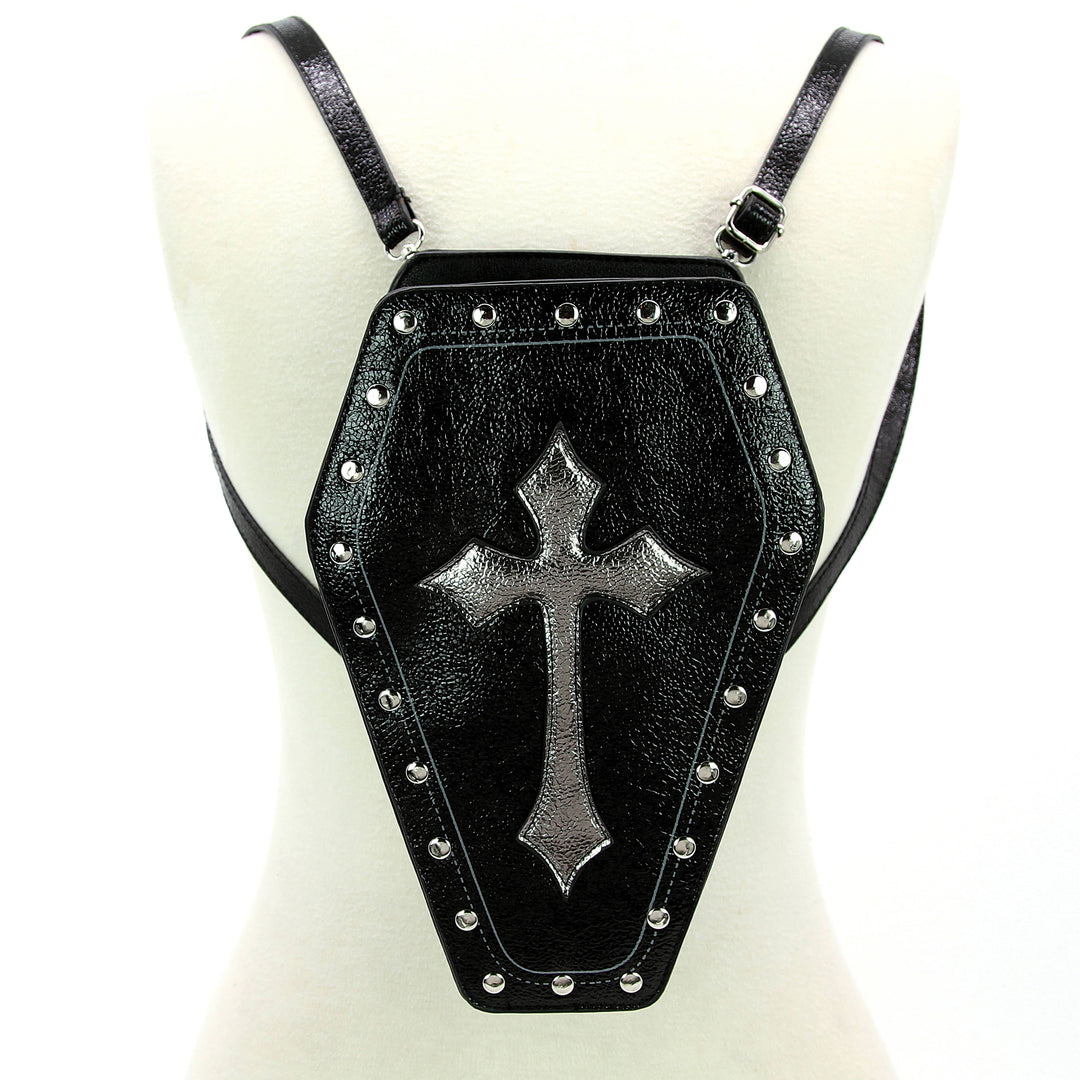 Metallic Cross Coffin Bag