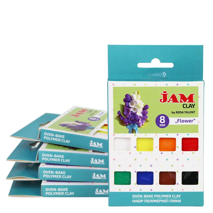Rosa Talent Flowers - Polymer Clay Set. 8*0.04 lb. Jam Clay.