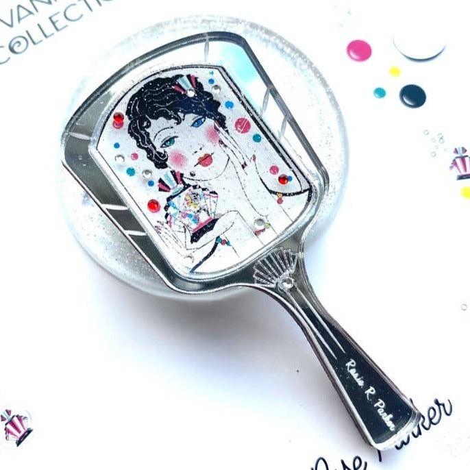 Face Mirror Brooch by Rosie Rose Parker - Quirks!