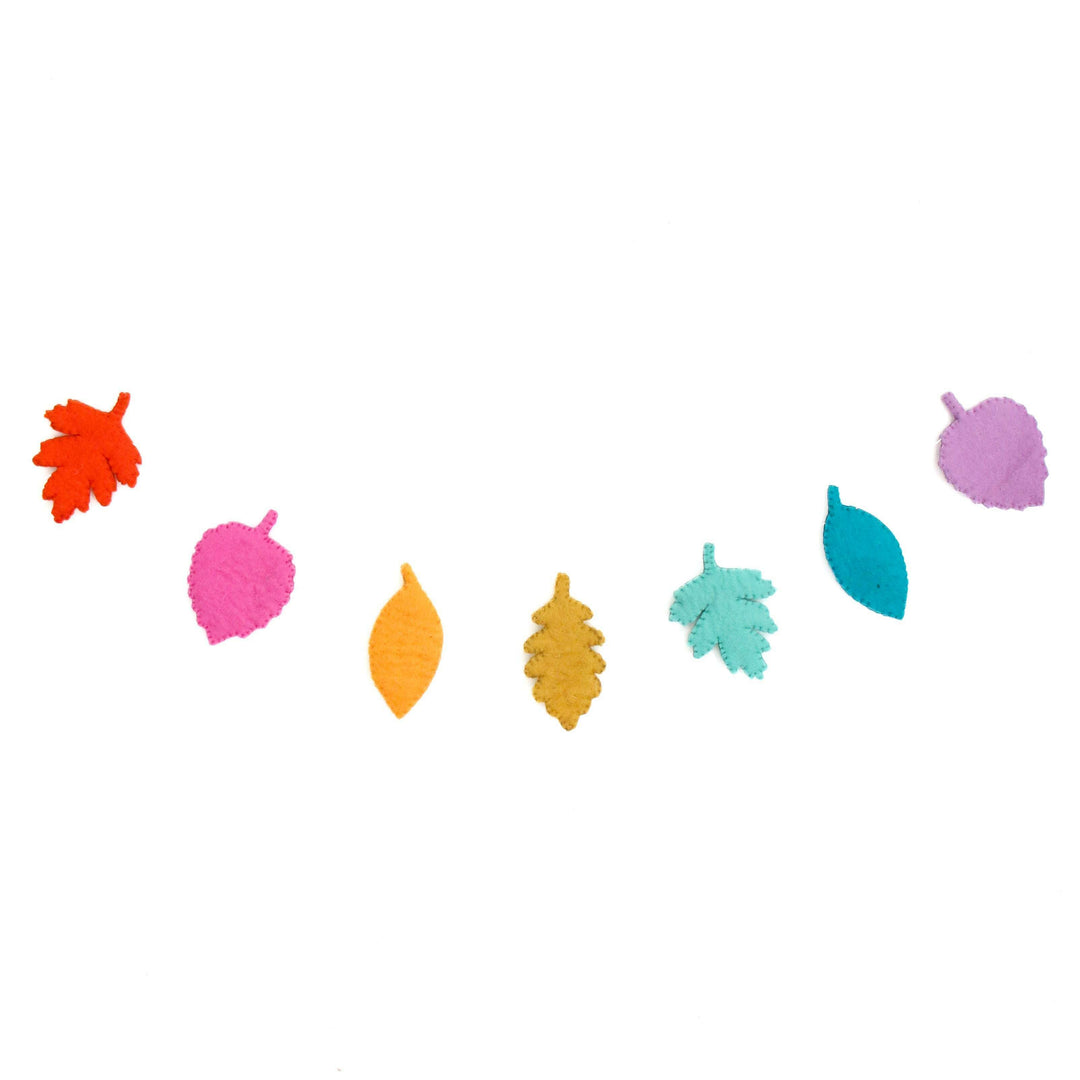 Fall leaves felt garland