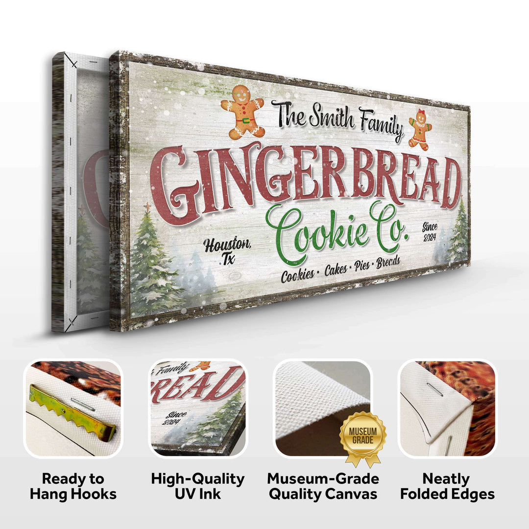 Family Gingerbread Bakery Christmas Sign III