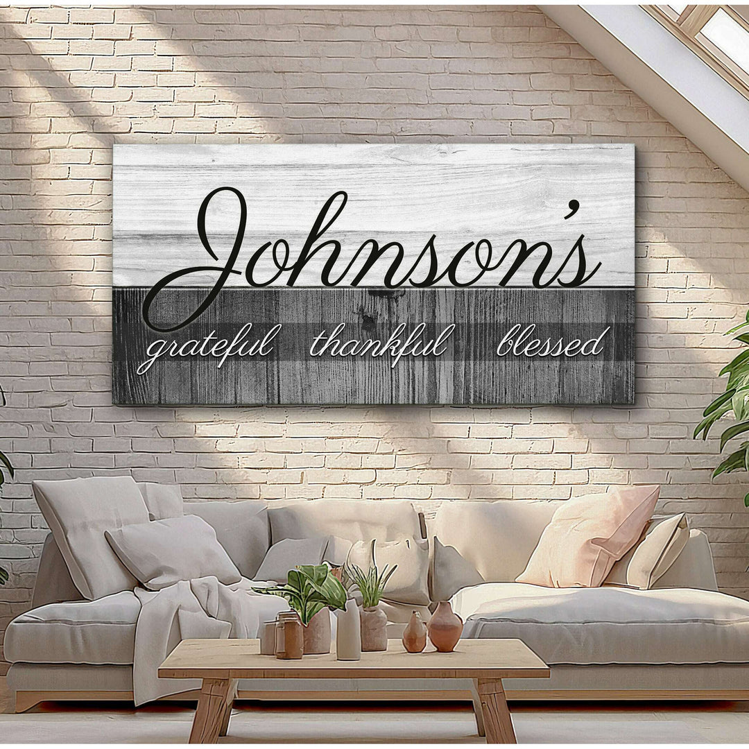 Family Grateful Sign