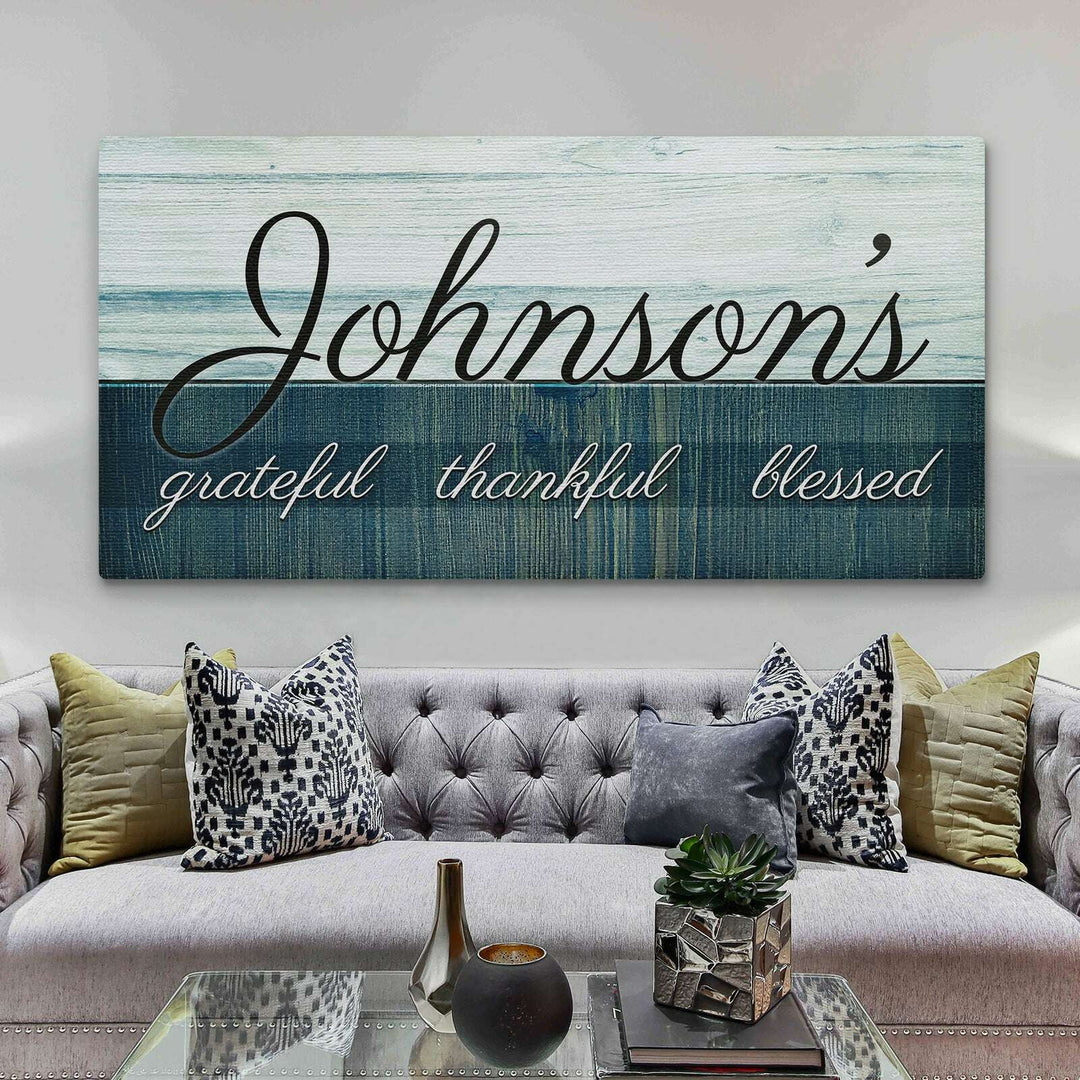 Family Grateful Sign