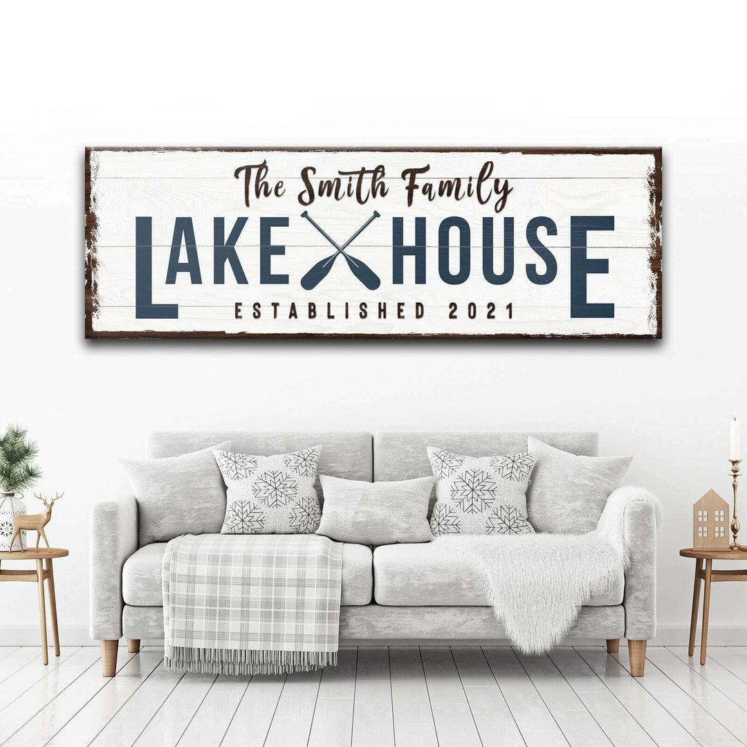 Family Lake House Arrow Sign II