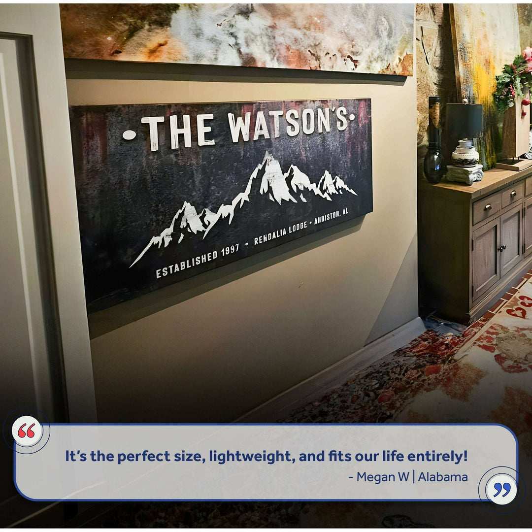 Family Mountain Home Sign III