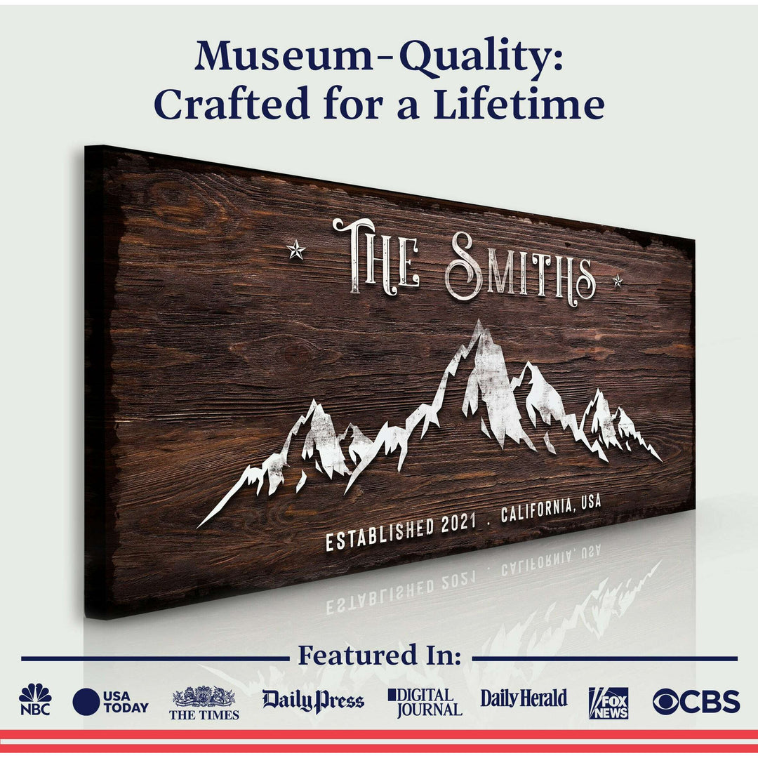 Family Mountain Home Sign