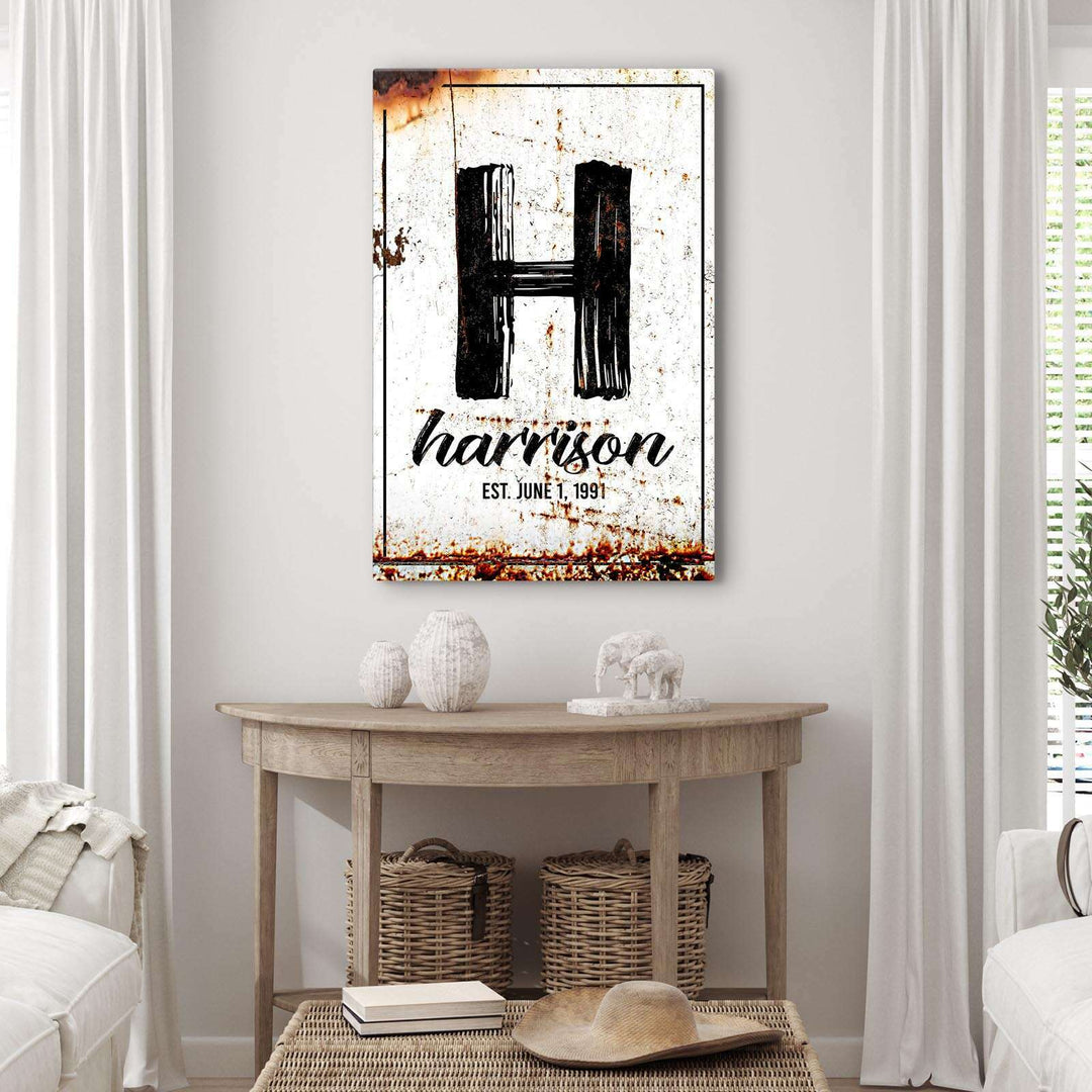 Family Name Portrait Sign