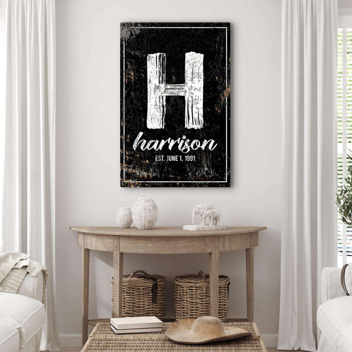 Family Name Portrait Sign