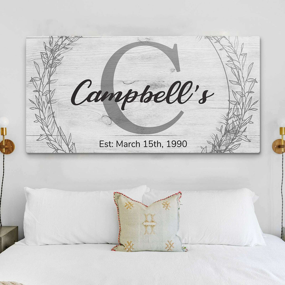Family Name Sign -  Monogram Sign