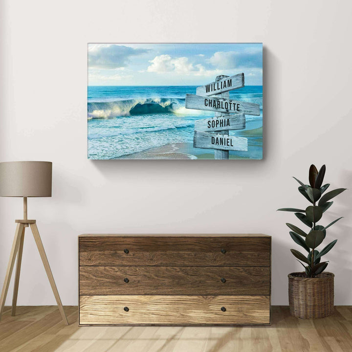 Family Names Beach Sign