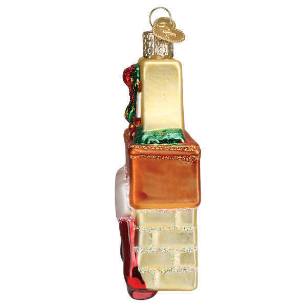 Old World Christmas Family of 3 Stockings Blown Glass Ornament