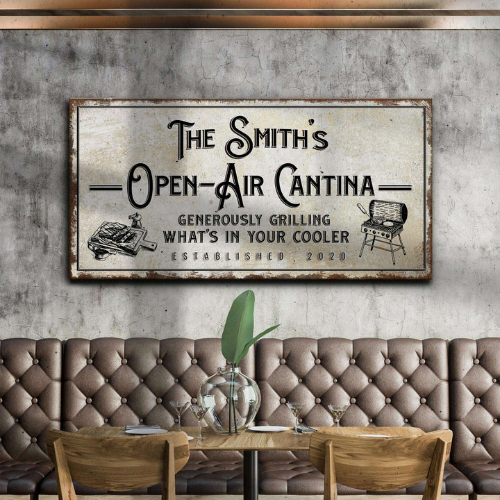 Family Open Air Cantina Sign