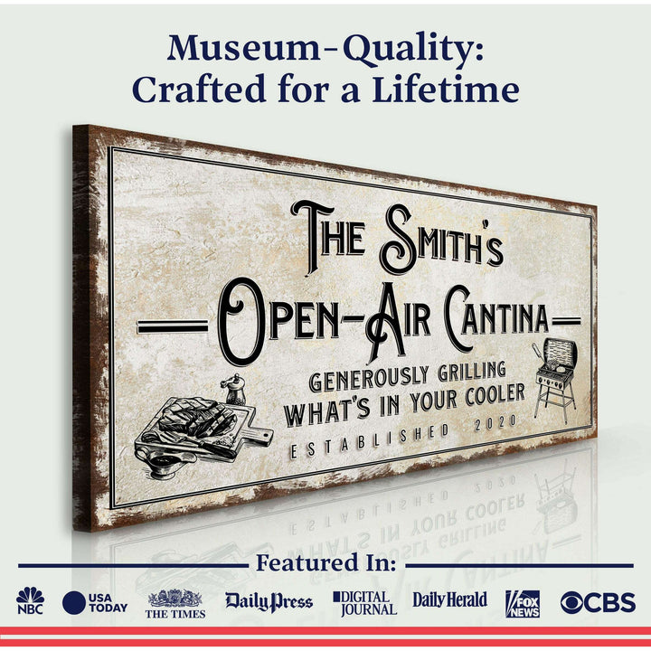 Family Open Air Cantina Sign
