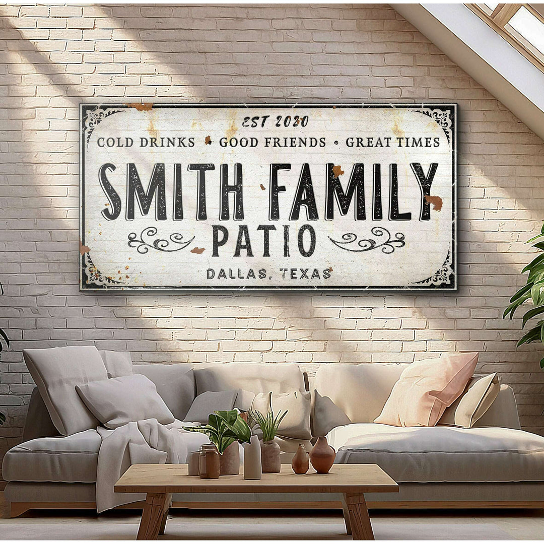 Family Patio Sign