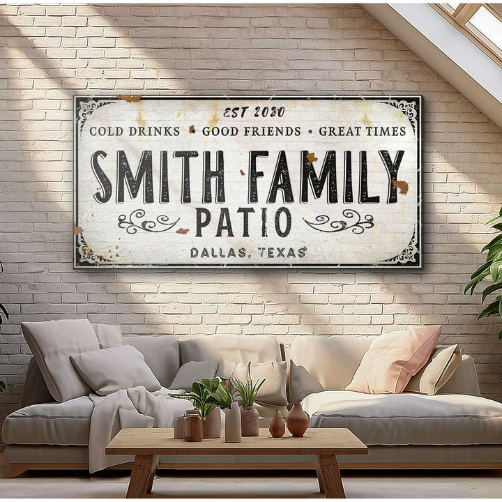 Family Patio Sign