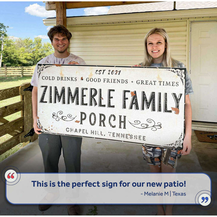 Family Patio Sign