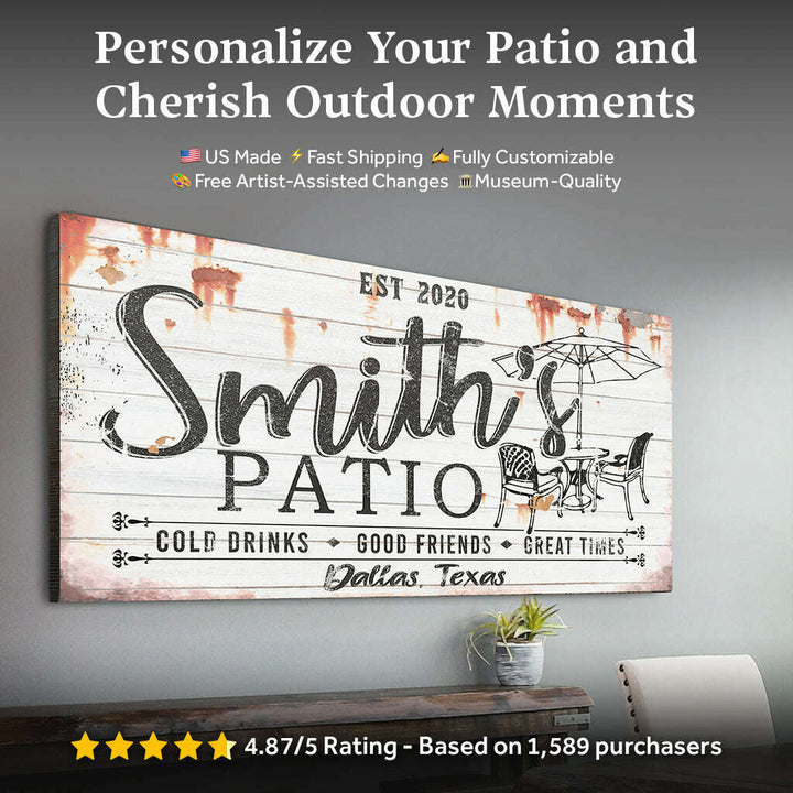 Family Patio Sign