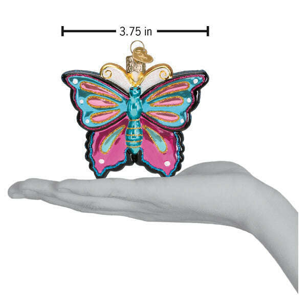 Old World Christmas Fanciful Butterfly Blown Glass Ornament