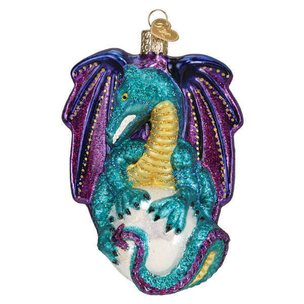 Old World Christmas Fantasy Dragon Blown Glass Ornament