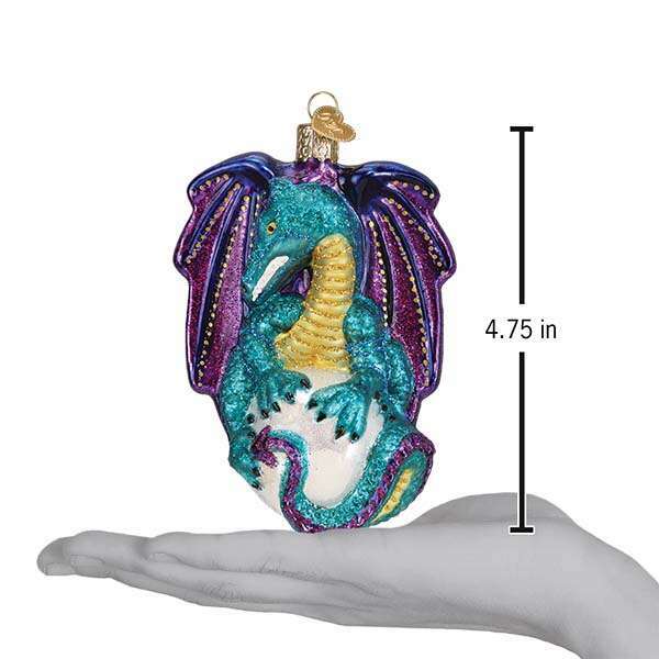 Old World Christmas Fantasy Dragon Blown Glass Ornament