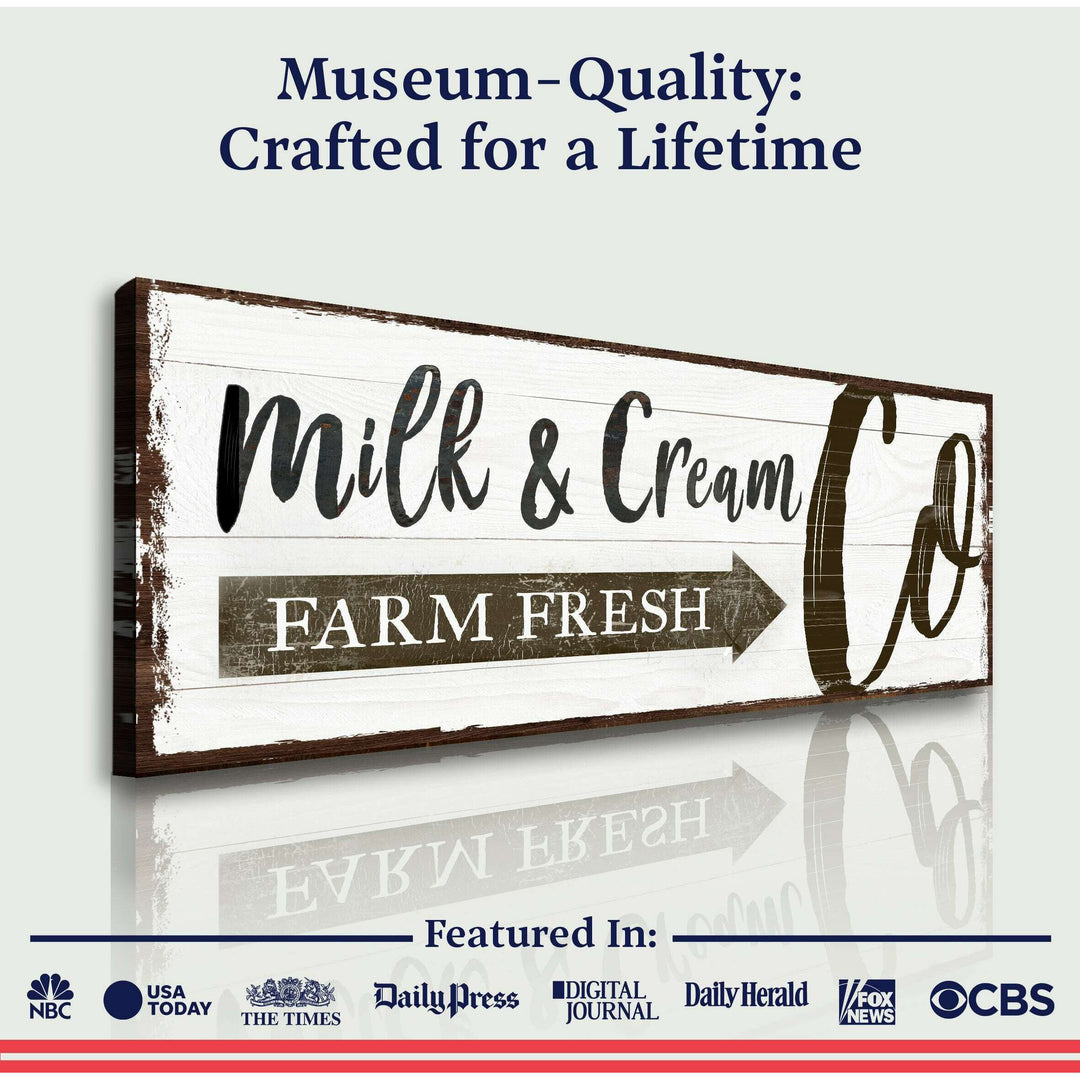 Farm Fresh Milk And Cream Co Sign