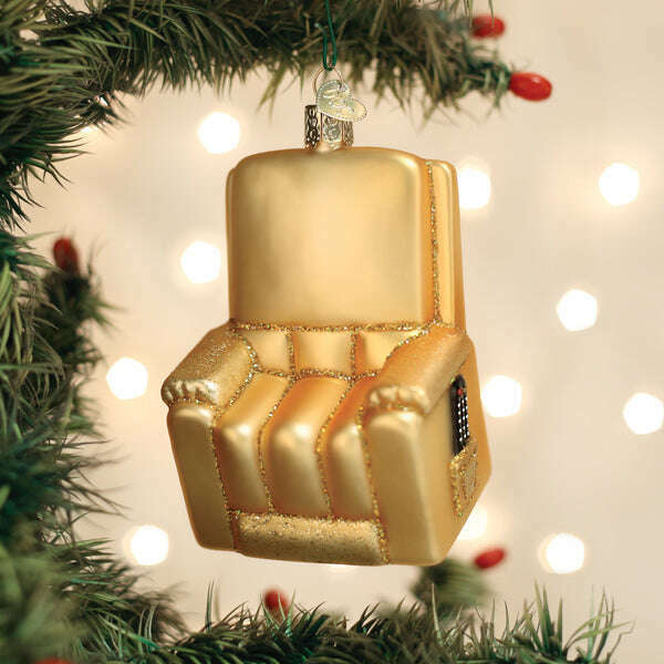 Old World Christmas Favorite Recliner Blown Glass Ornament