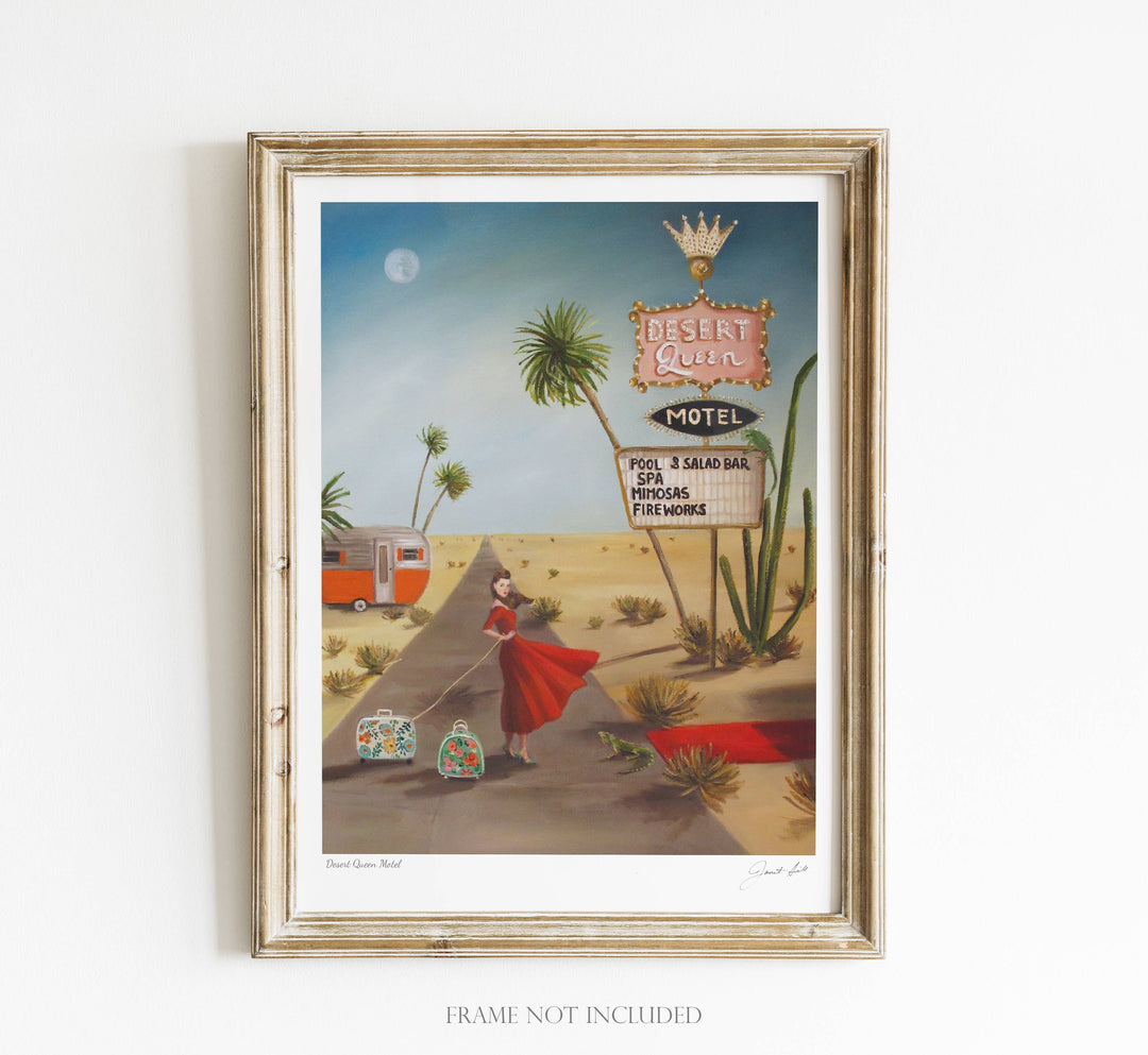 Desert Queen Motel Art Print 8.5"x11"