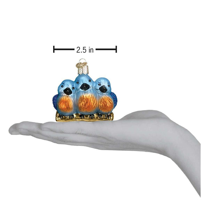Old World Christmas Feathered Friends Blown Glass Ornament