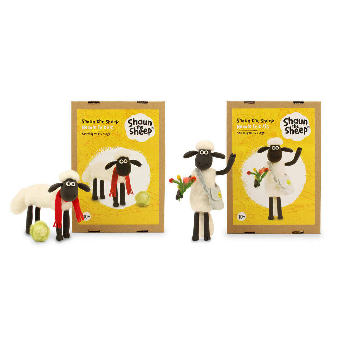 Felting Kit - Aardman Shaun the Sheep - on four legs Needle Felt Kit