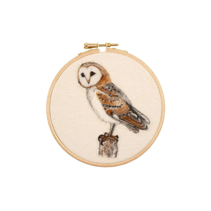 Felting Kit - Barn Owl 2D Kit. In Support of RSPB Charity