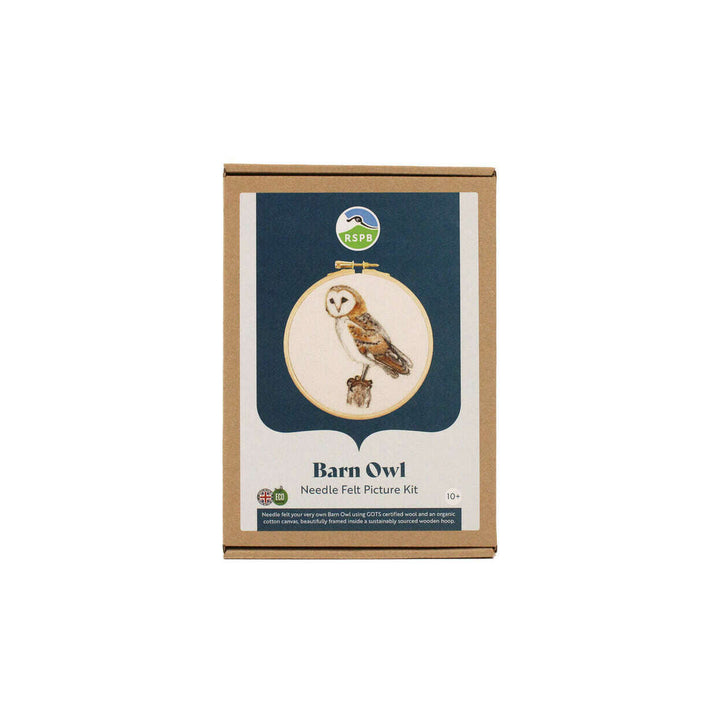 Felting Kit - Barn Owl 2D Kit. In Support of RSPB Charity