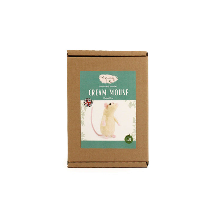 Felting Kit - Cream Mouse Needle Felt Kit