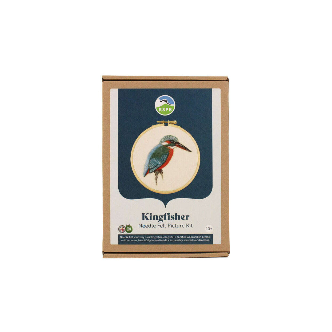 Felting Kit - Kingfisher 2D Kit. In Support of RSPB Charity