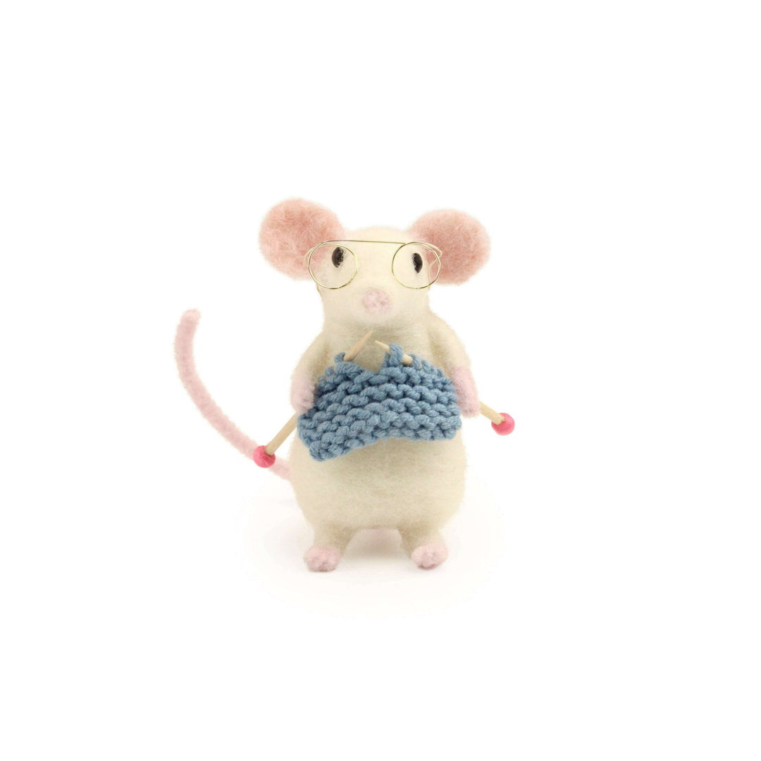Felting Kit - Knitting Mouse Needle Felt Kit