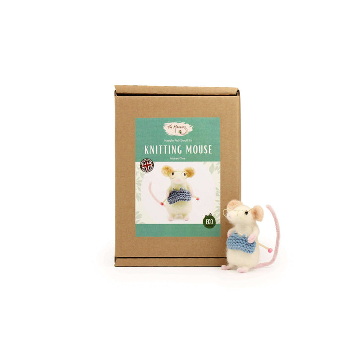 Felting Kit - Knitting Mouse Needle Felt Kit