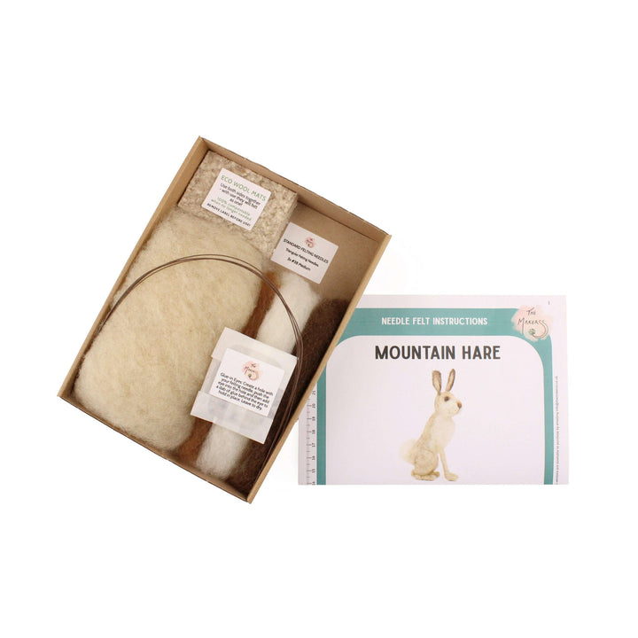 Felting Kit - Mountain Hare Needle Felt Kit