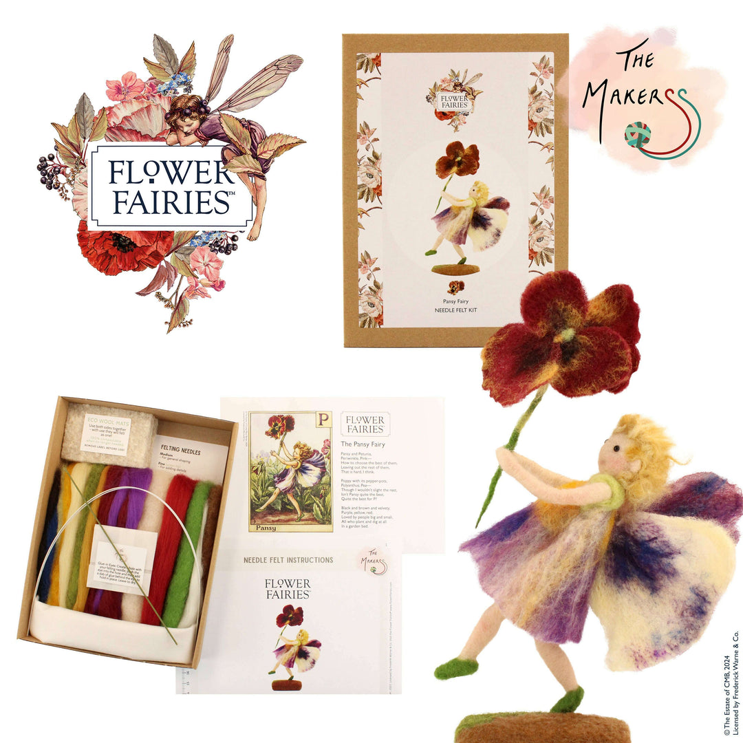 Felting Kit -  Pansy Fairy Needle Felting Kit