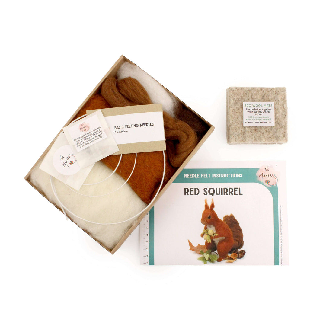 Felting Kit - Red Squirrel Needle Felt Kit