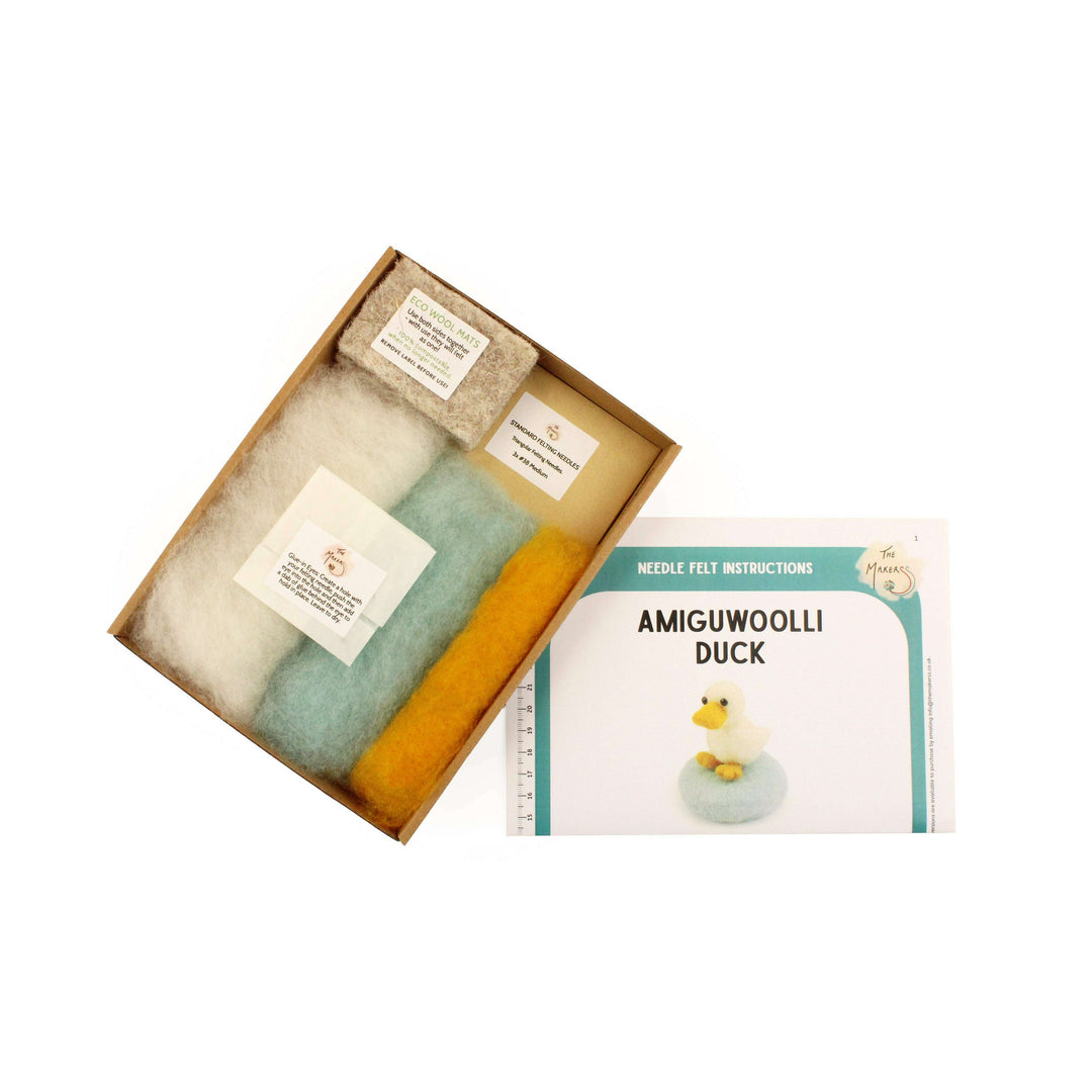 Felting Kit - Tiny Duck Needle Felt Kit. Amiguwoolli