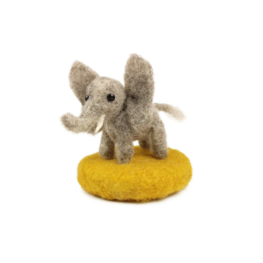Felting Kit - Tiny Elephant Needle Felt Kit. Amiguwoolli